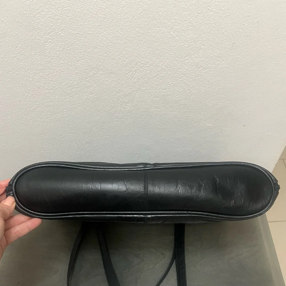 SOLD~LATICO Black Soft Genuine Leather Laptop Briefcase Organizer Tote - Picture 11 of 16
